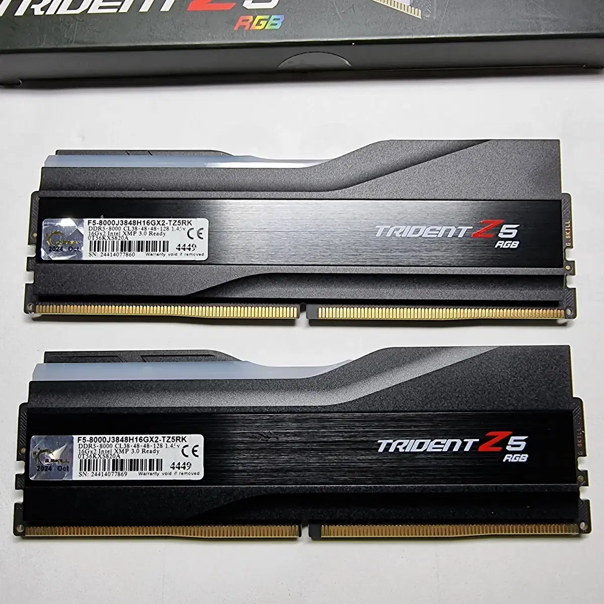 RAM GSKILL DDR5 8000 RGB 블랙 32GB(16GBX2)