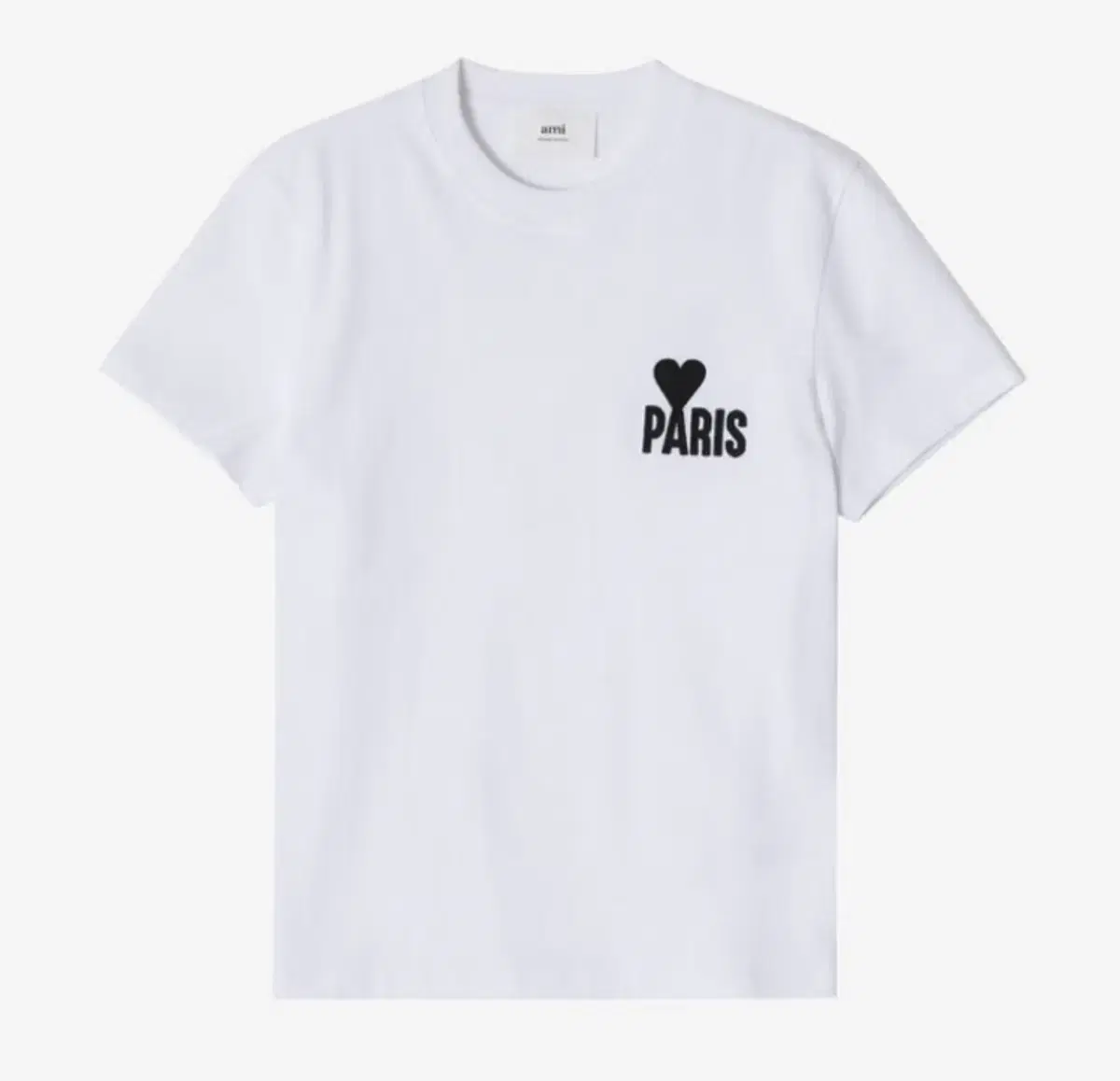 AMI Paris Small Heart Logo T-Shirt (White, XL)