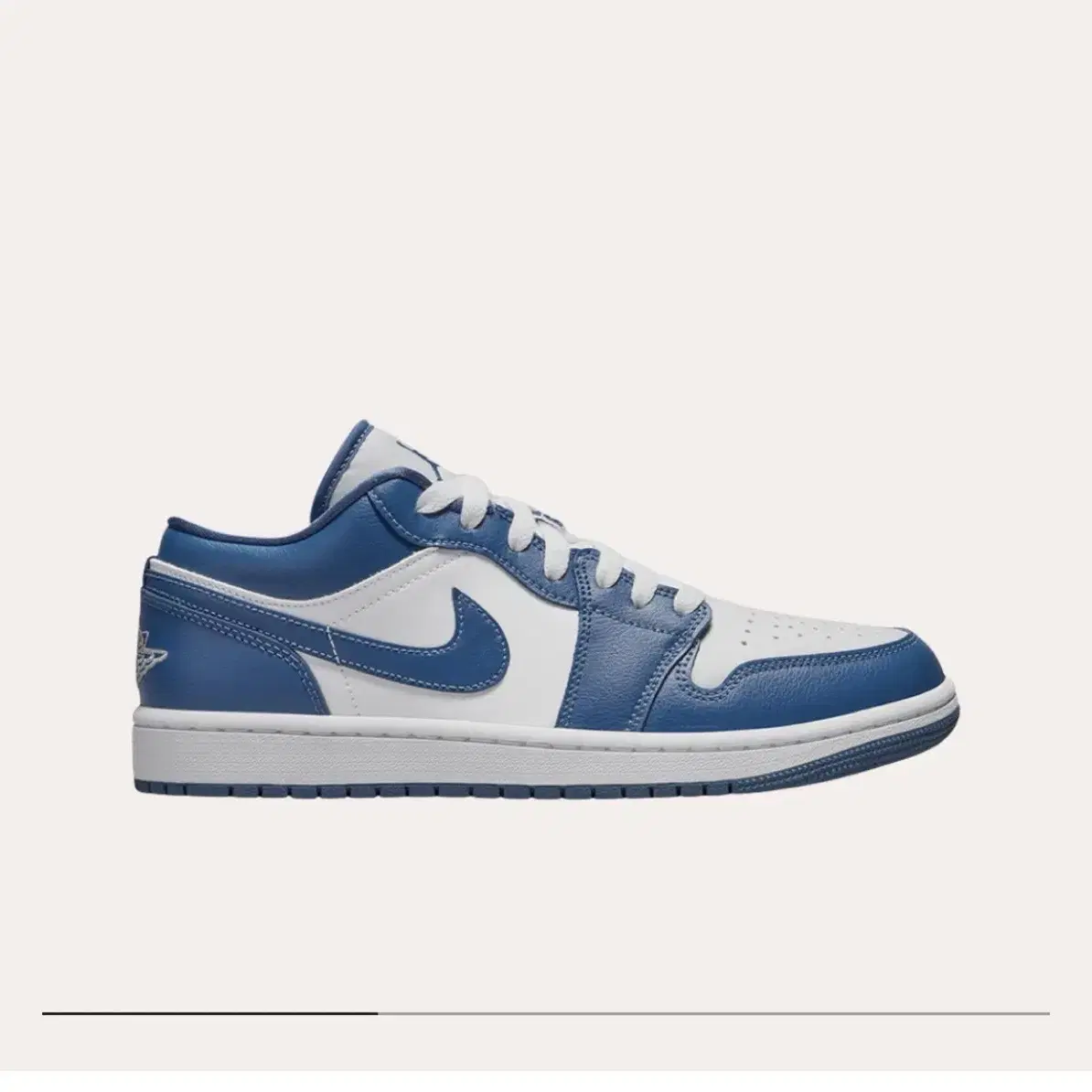 (W) Jordan 1 Low White Dark Marina Blue