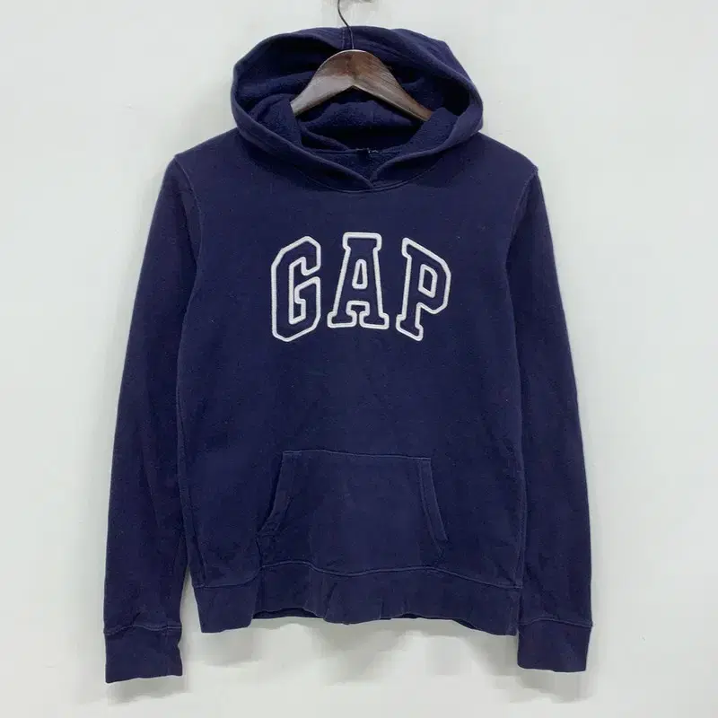 갭 GAP 네이비 빅로고 기모 여자 후드티 90 G02570