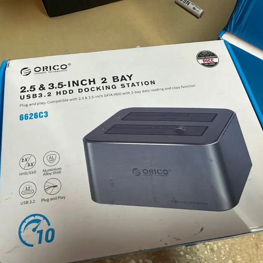 ORICO HDD 알루미늄 듀얼 하드 디스크 도킹 스테이션