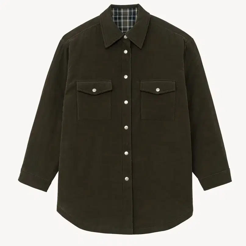 문달Rosso Reversible Shirt Jacket in Khaki