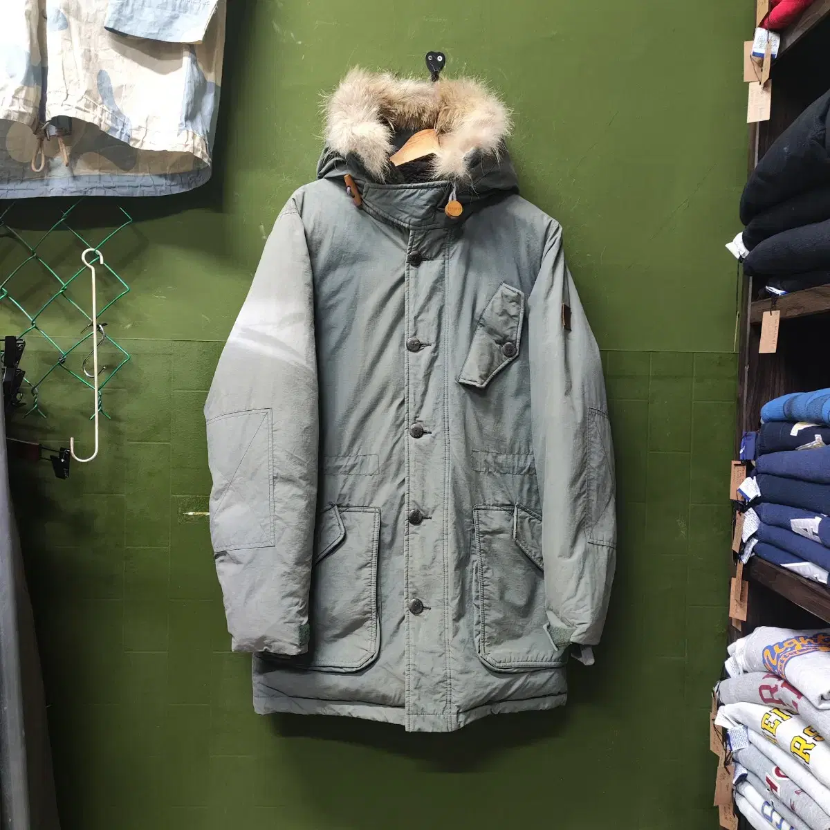 PENFIELD 선페이딩 밀리터이 덕 다운 패딩 파카