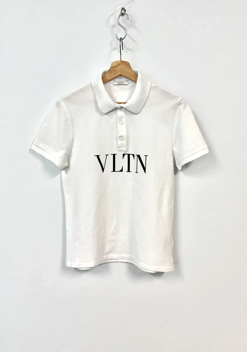 VALENTINO 발렌티노 VLTN 로고 나염 피케셔츠 M