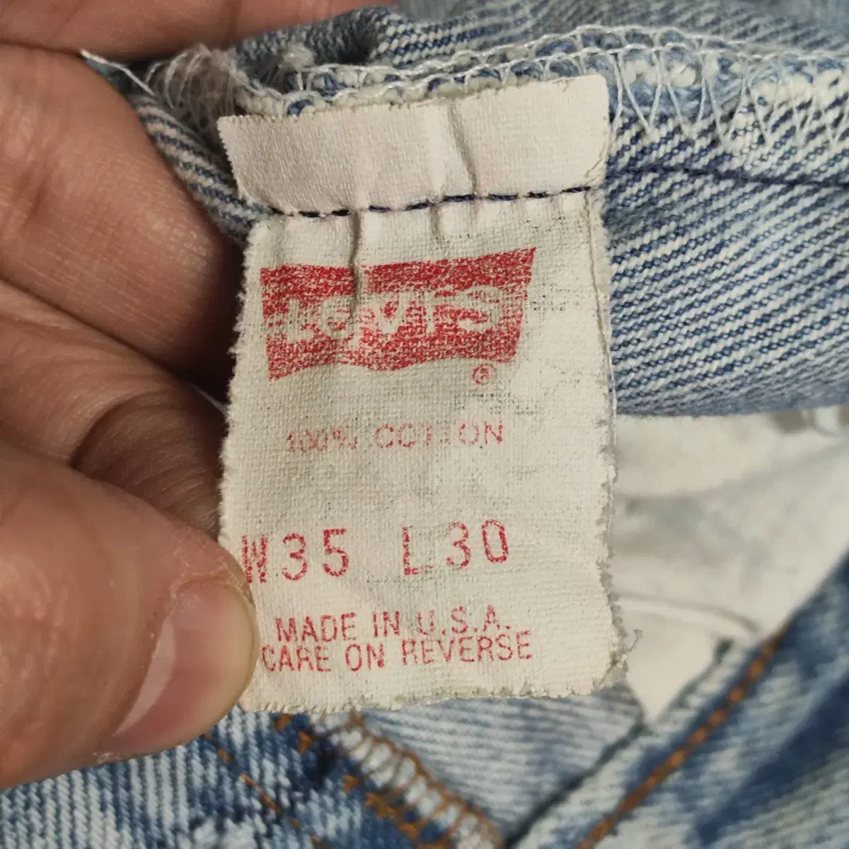 90s LEVIS USA 501 워싱 데님 팬츠