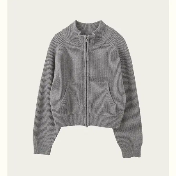 Ribbonbit Loren Zip-up Knit Gray