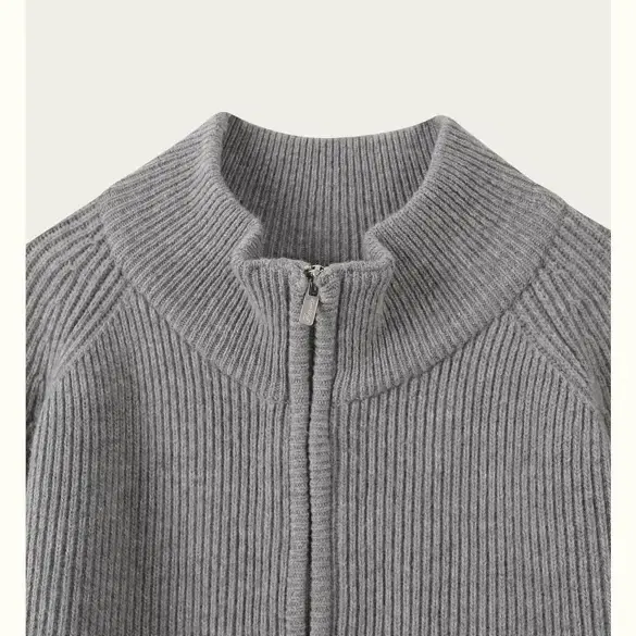 Ribbonbit Loren Zip-up Knit Gray