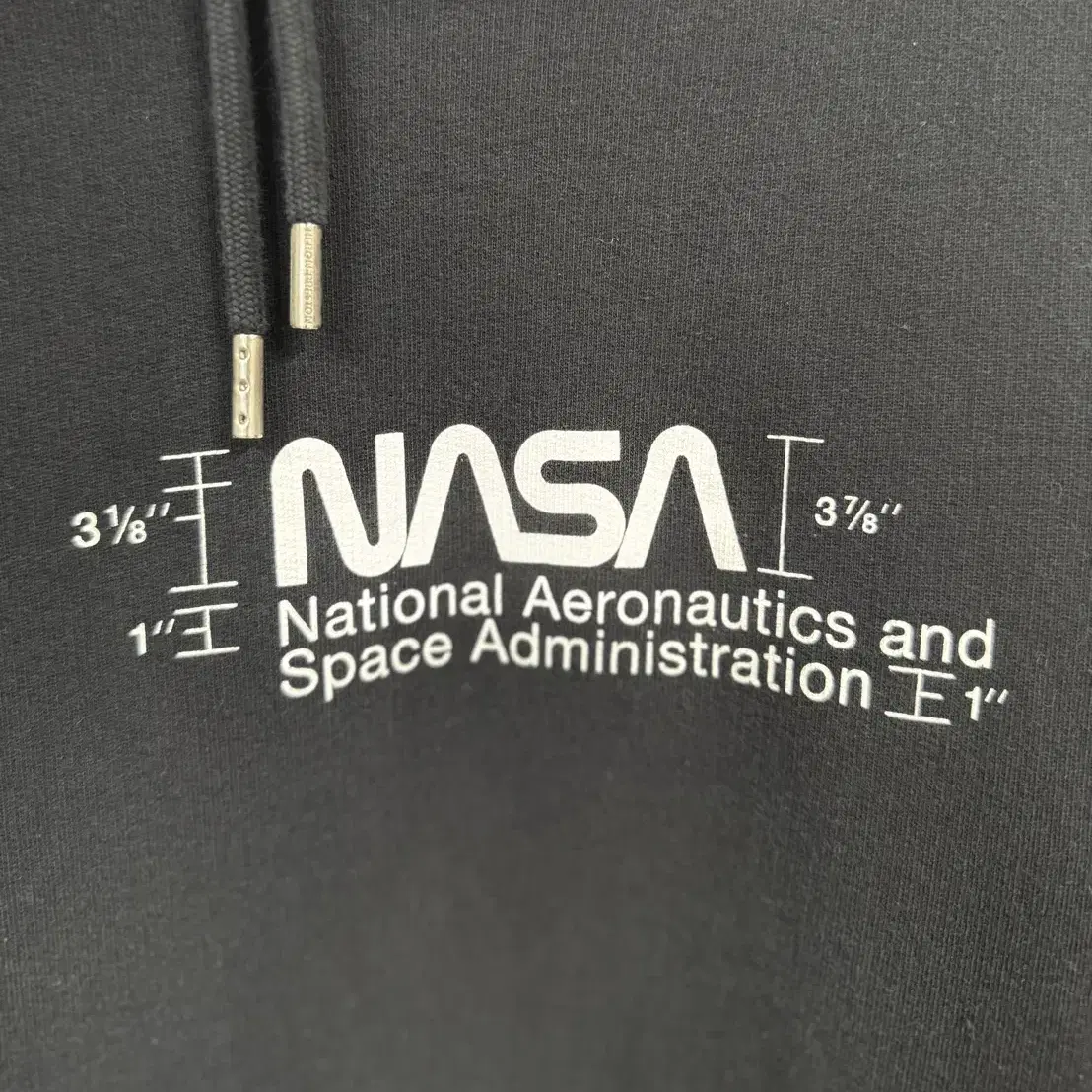 HERON PRESTON 헤론프레스톤 NASA 블랙 후드 스웻셔츠 맨투맨