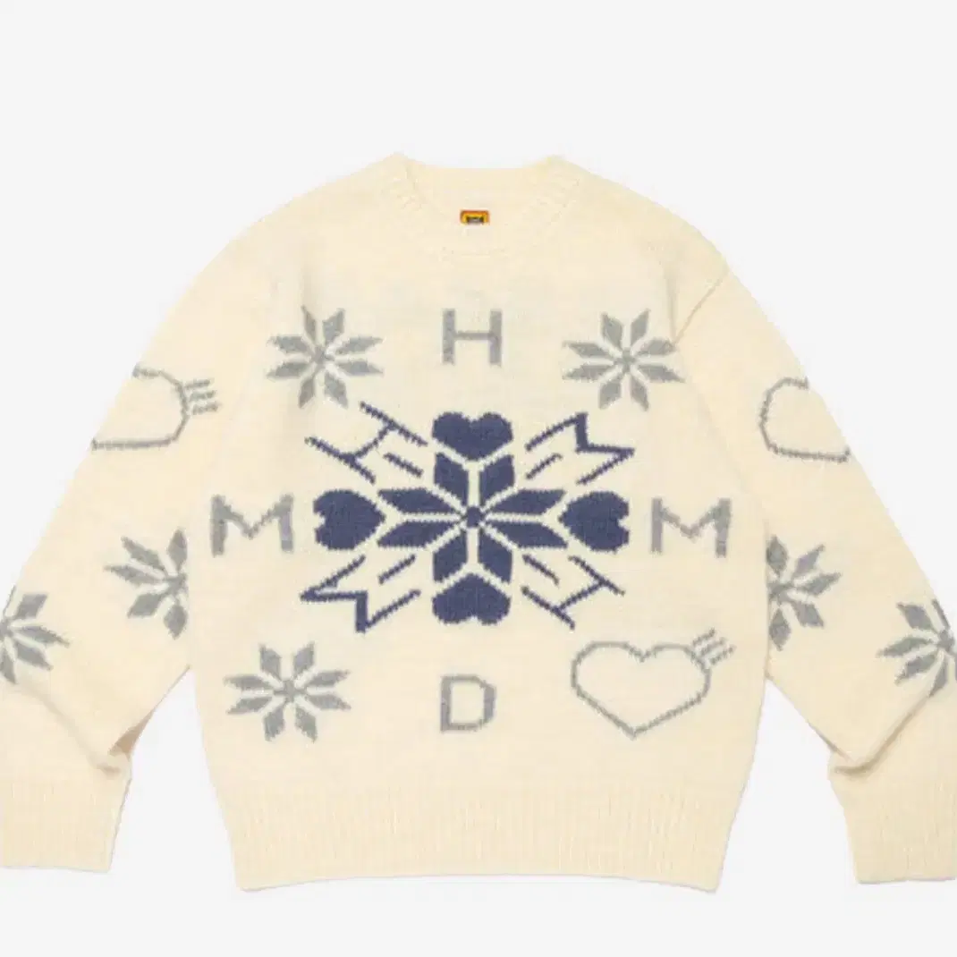 휴먼메이드 Snowflake Knit Sweater White