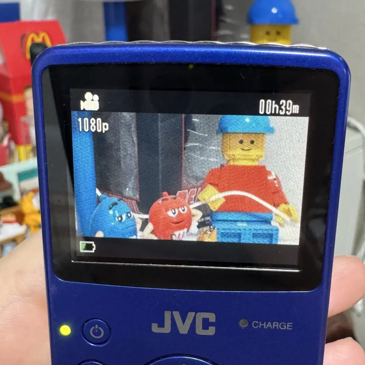 빈티지 캠코더 jvc fm1 / 4GB / 파란색 판매합니다!