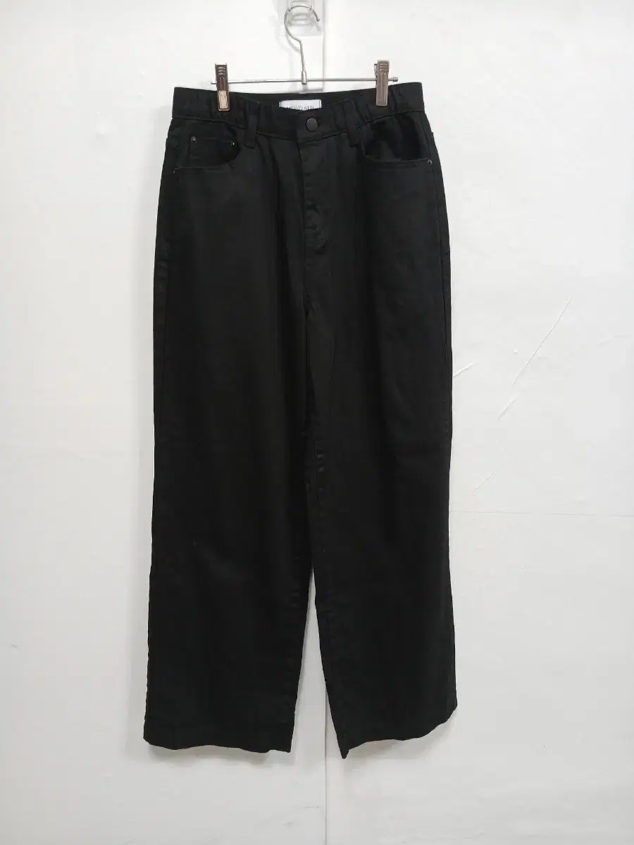 MONO AT.D Black Wide-Leg Pants with Waistband New Product