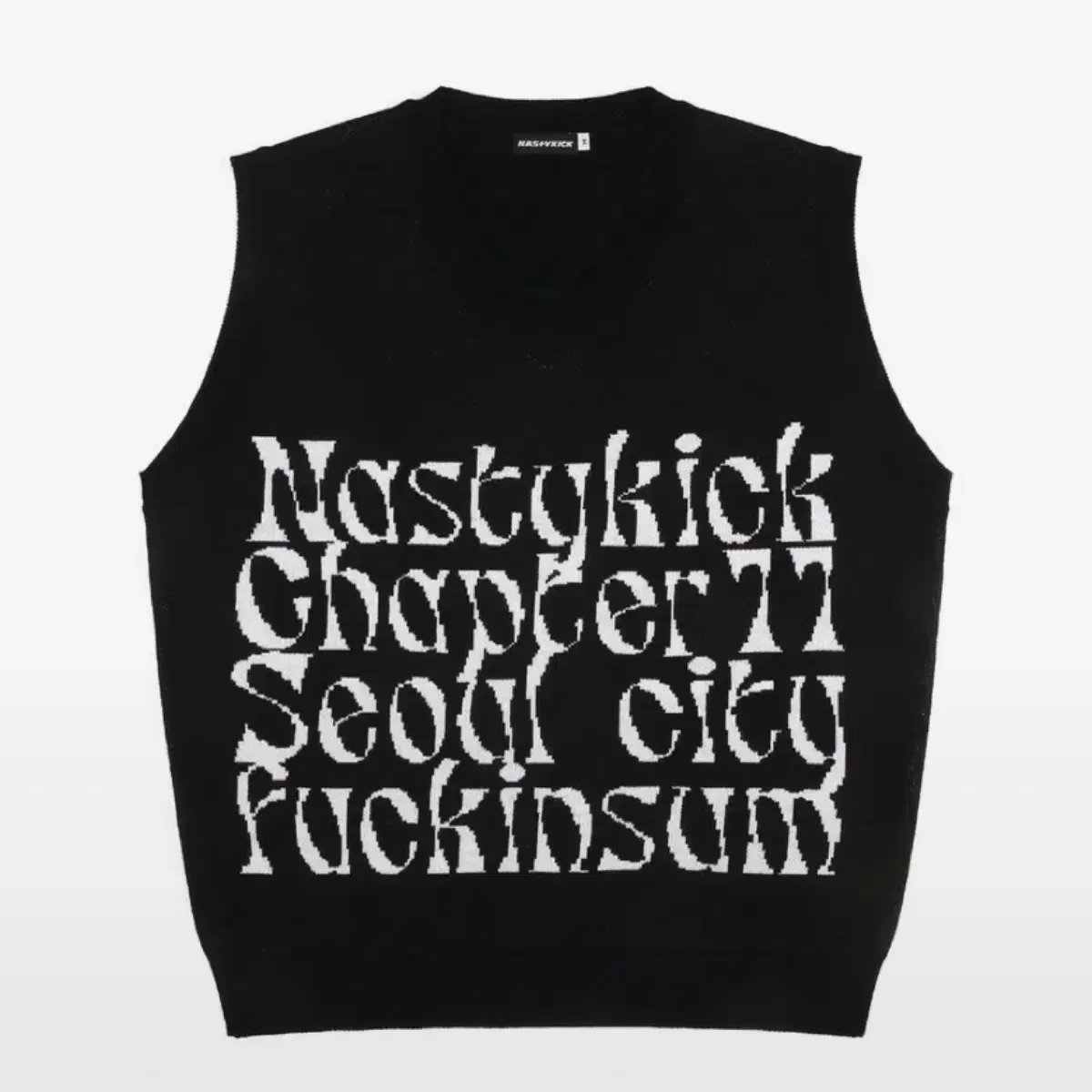 네스티킥 베스트 Kinsum Knit Vest Black