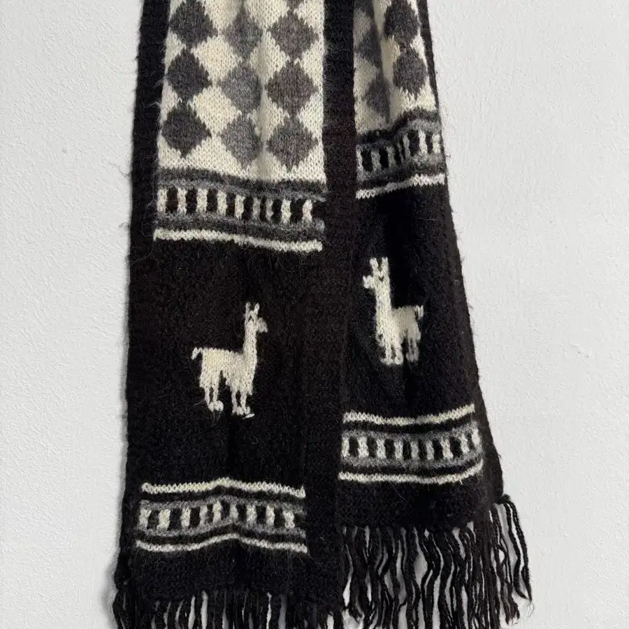 Vintage Peruvian Alpaca Pattern Muffler