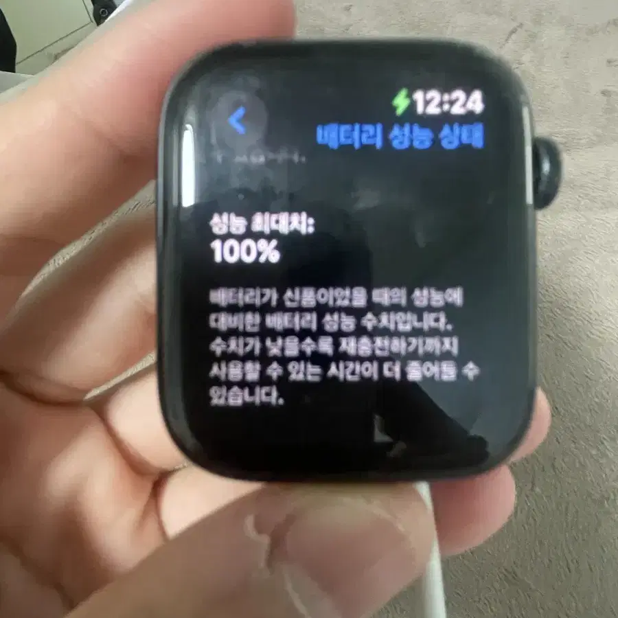 애플워치se2 44mm 미드나이트 배터리 성능 100