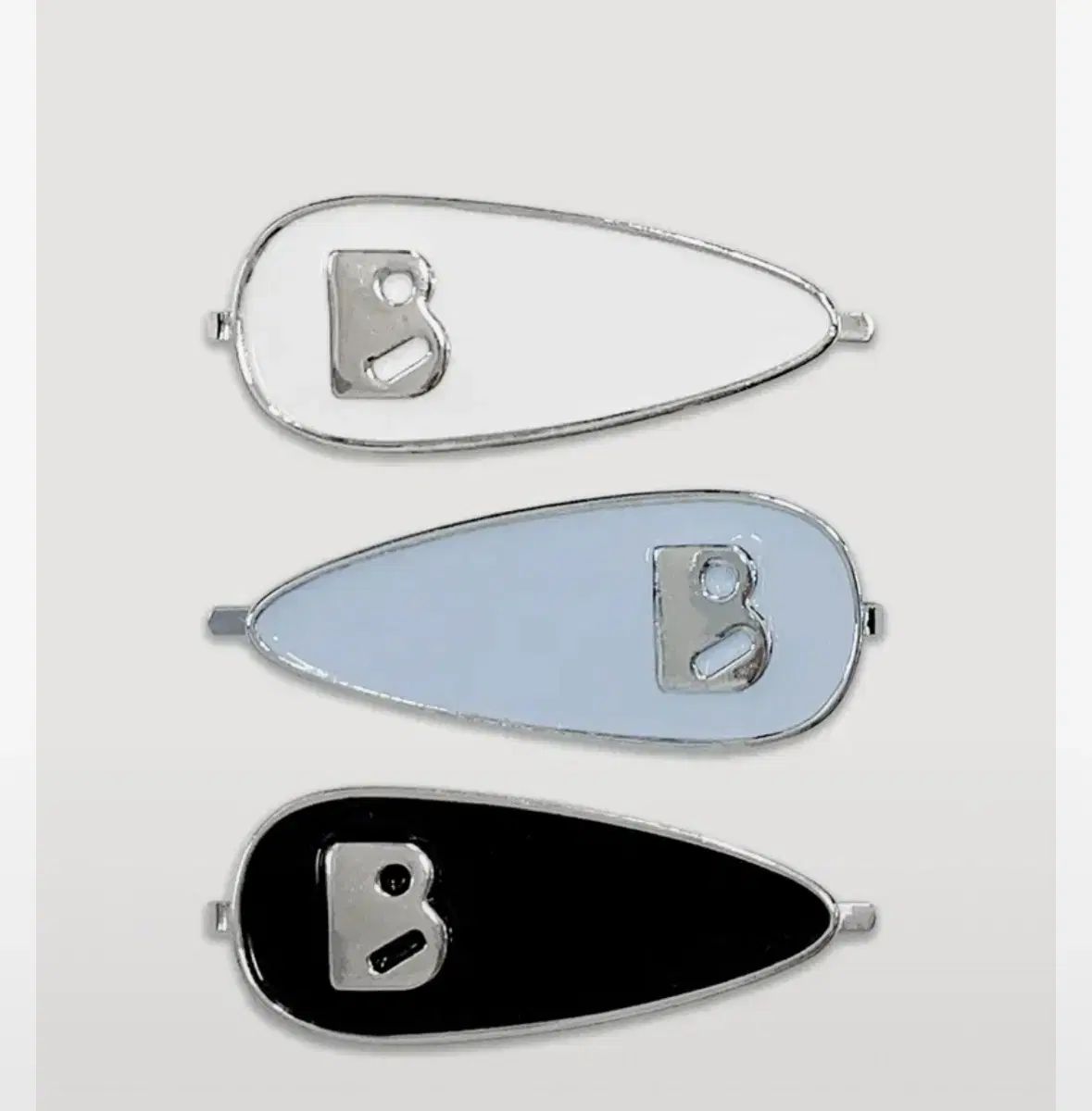 썸웨어버터 B logo hairpin 로고 헤어핀 머리핀 스카이블루