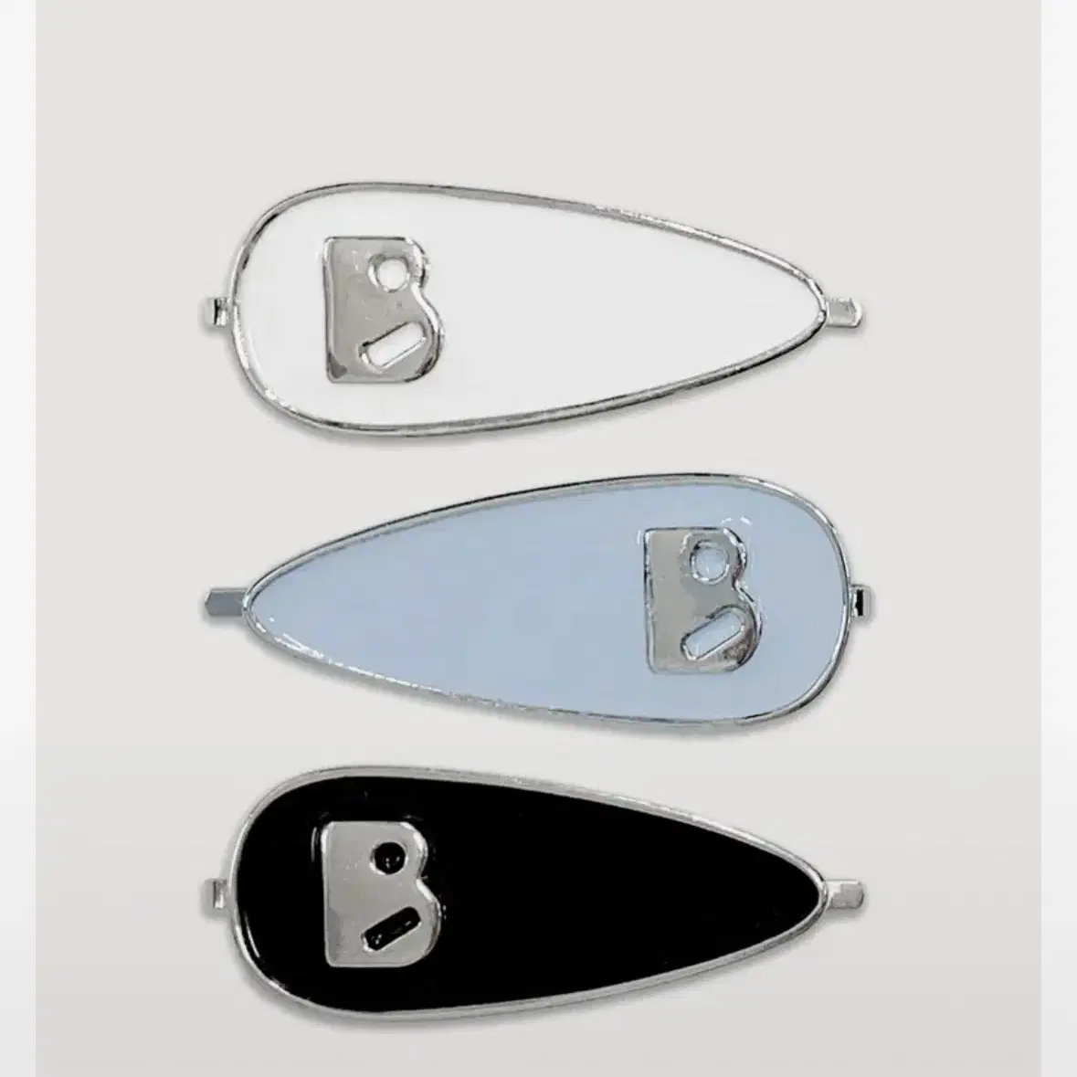 썸웨어버터 B logo hairpin 로고 헤어핀 머리핀 스카이블루