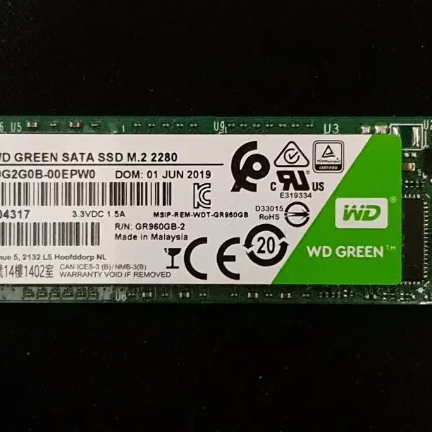 WD 240G M.2 SATA SSD 저장장치