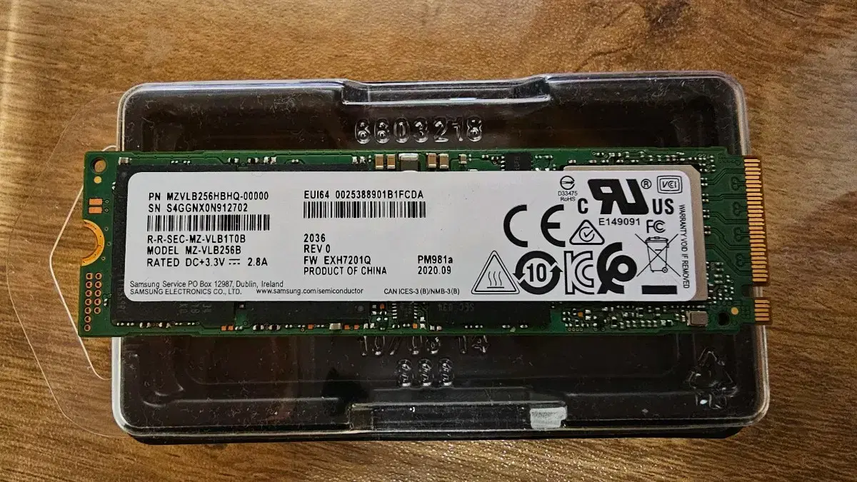 M.2 ssd pm981a 256gb