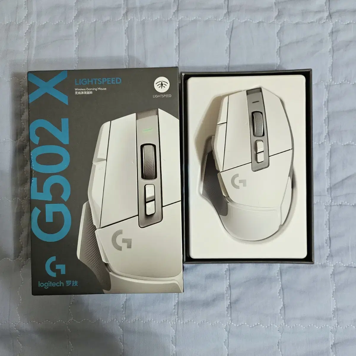 로지텍 g502x 무선 화이트