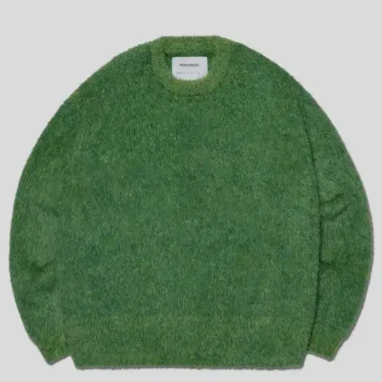 노매뉴얼 니트 CROPPED HAIRY KNIT - GRASS GREEN