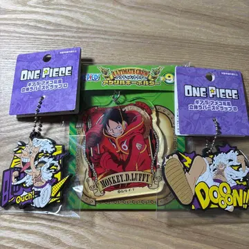 원피스 루피 아크릴 키홀더 & 기어5 러버 스트랩 세트