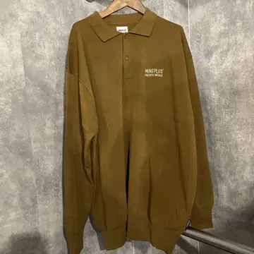 MIND PLUS 카키 긴팔 피케 셔츠 XL 사이즈 XL 사이즈