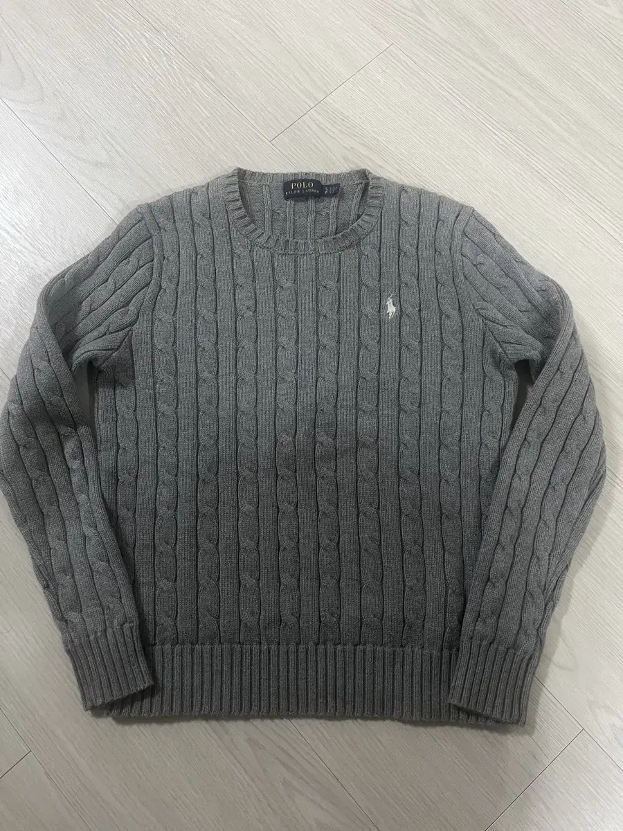 Polo Ralph Lauren Knit Polo Knit Polo Twisted Knit Cable Knit Gray