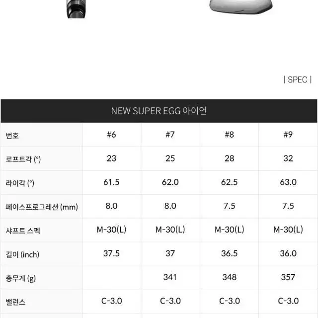 PRGR 슈퍼에그 고반발 비공인 정밀주조 여성아이언세트