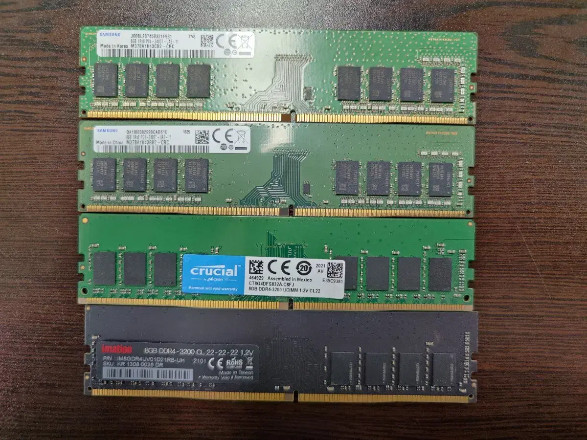 DDR4 RAM 메모리 8GB 4개