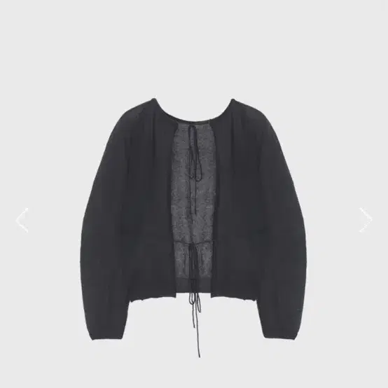 모노하 가디건 Kid mohair string cardigan 다크그레이