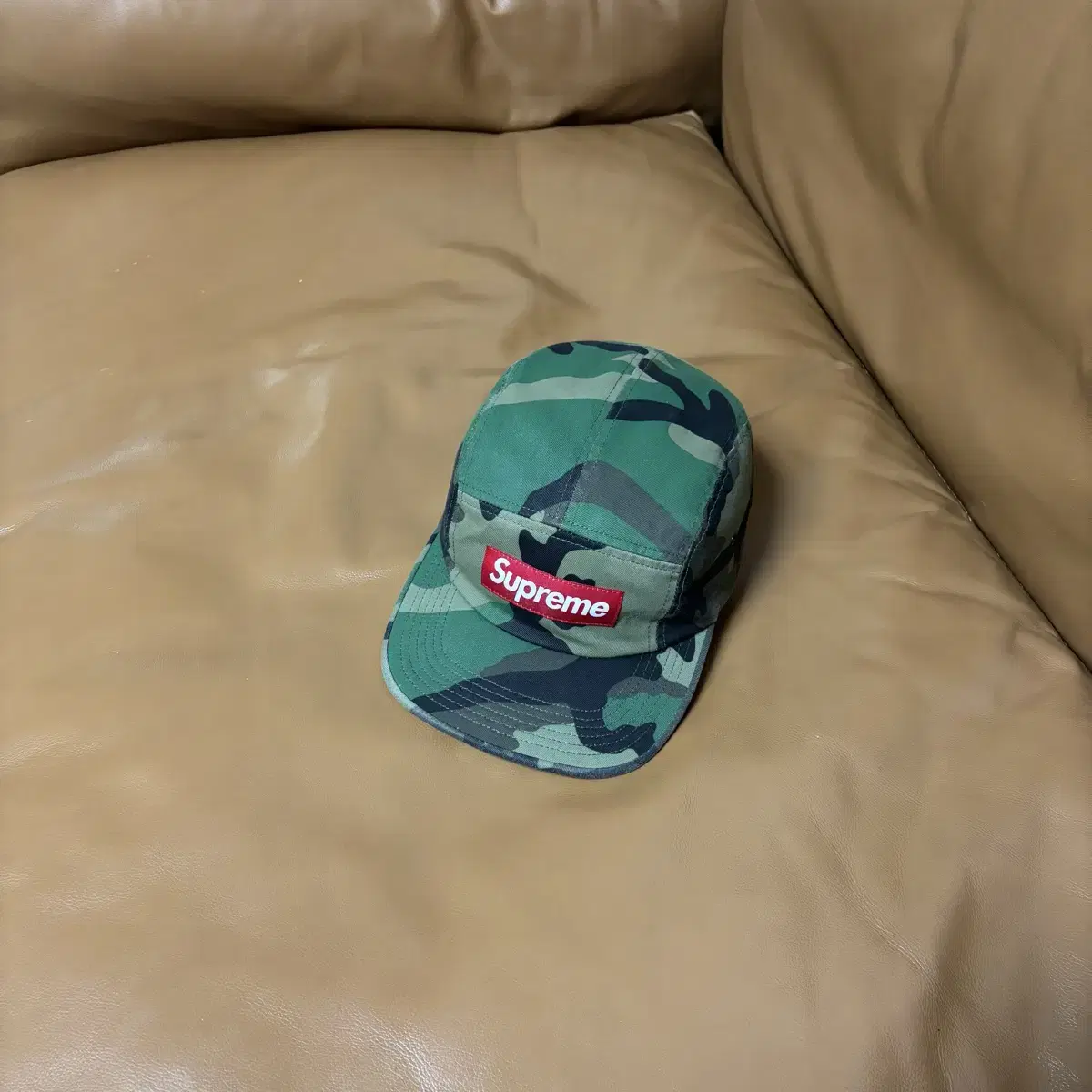 Supreme 슈프림 우드랜드 카모 캠프캡 모자 (Washed Camo)