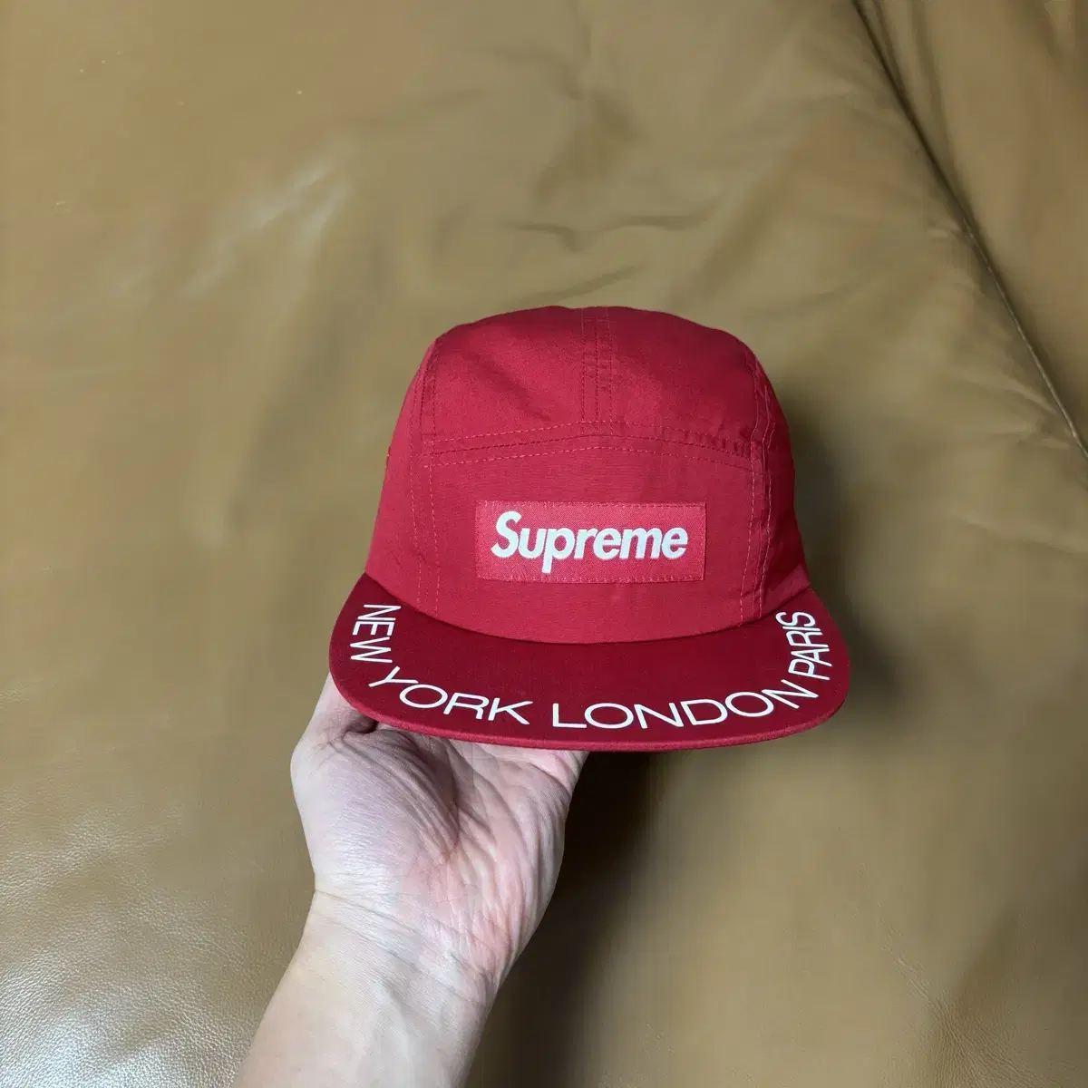 Supreme 슈프림 레드 캠프캡 모자 (Red)