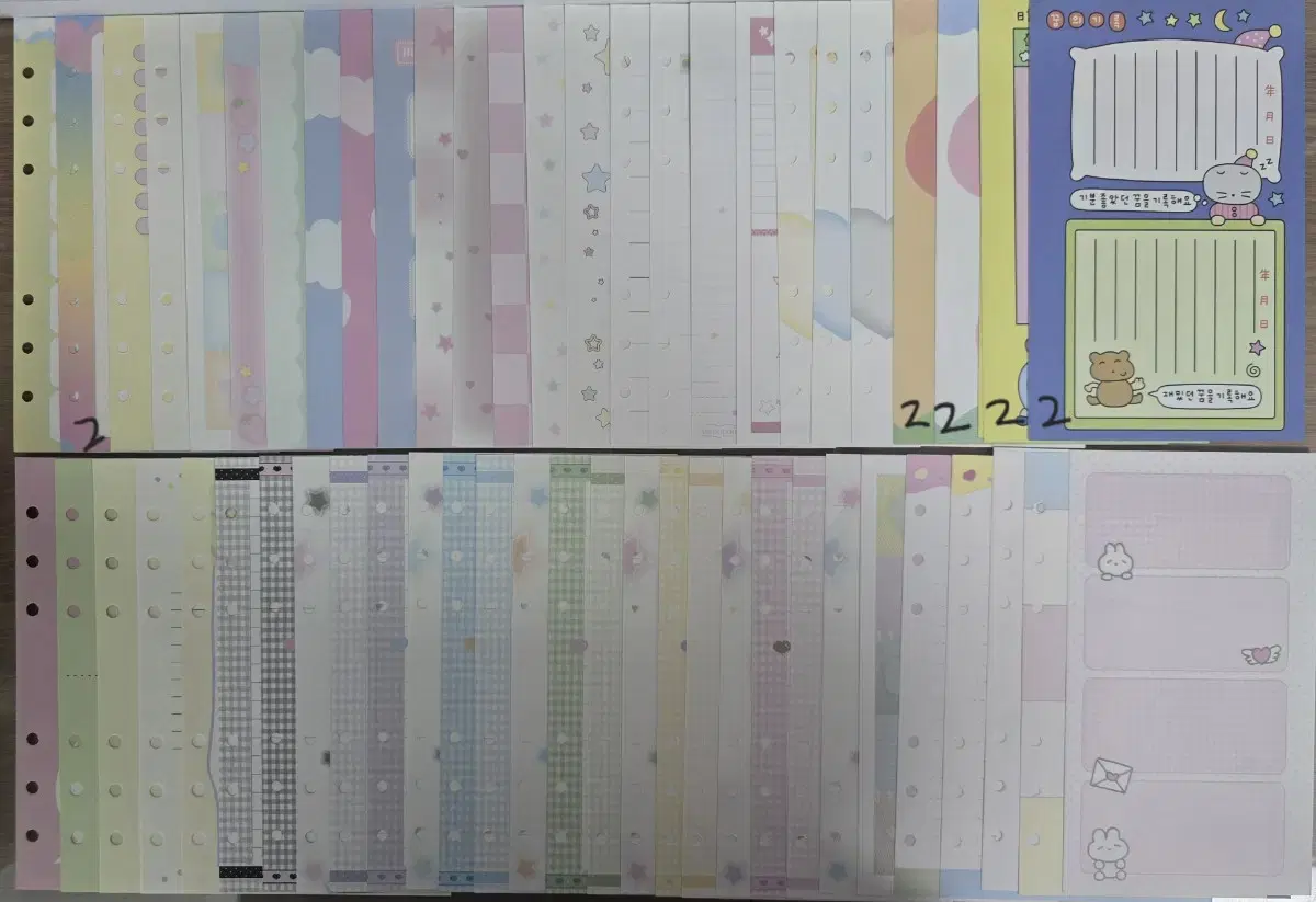 a6속지 60장 일괄판매(째미네 포랑 레로카 웨이투페치 어버블크러쉬 등)