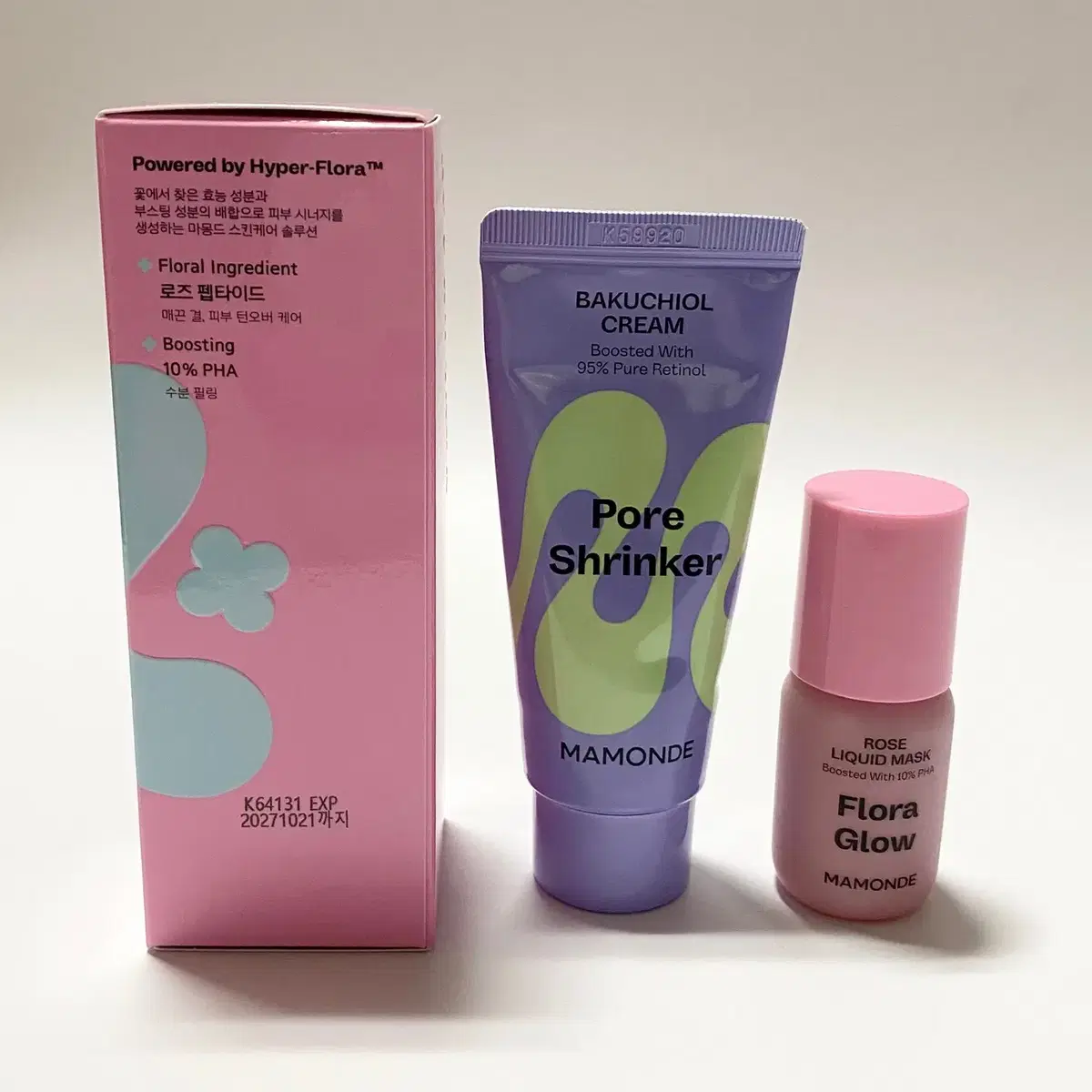 마몽드 플로라 로즈 마스크 80ml+15+바쿠치올크림30ml 일괄