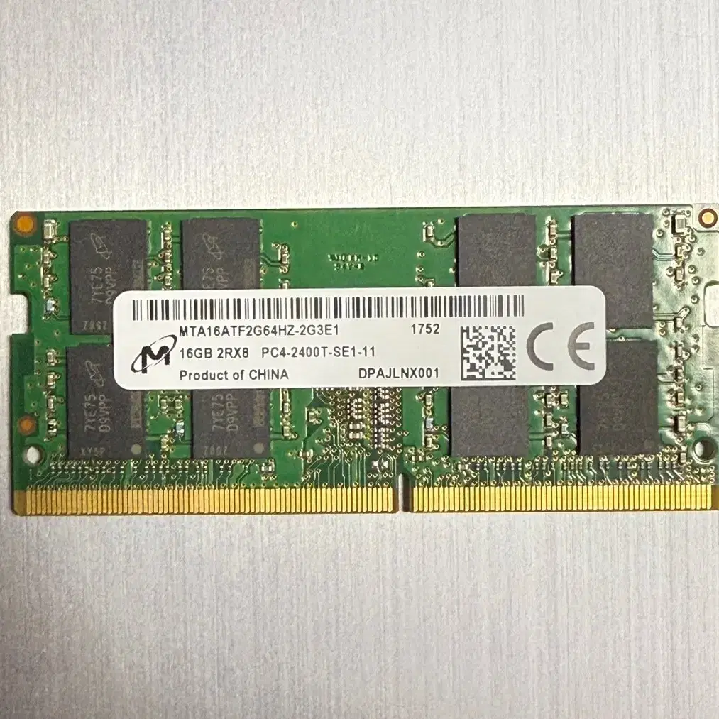 마이크론 노트북 메모리 DDR4 16G 2400T