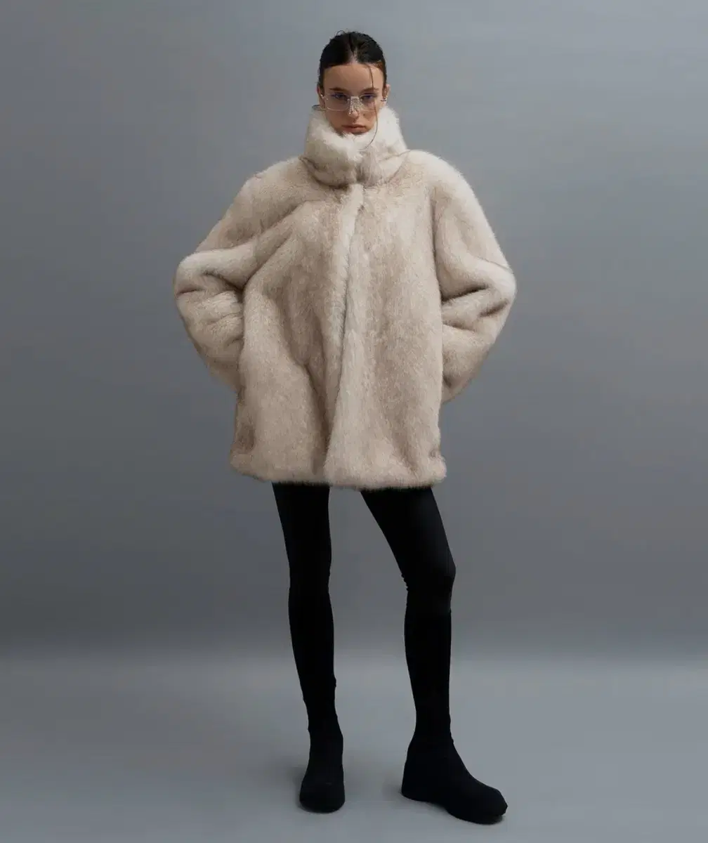 [새상품] 포르타 퍼자켓 soft fur jacket 시눈 루에브르