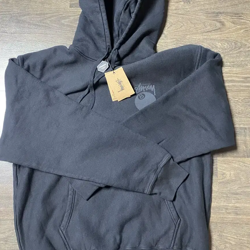 Stussy 8 Ball Pigment Dyed Hoodie Black