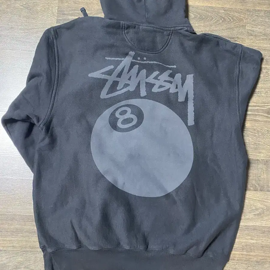 Stussy 8 Ball Pigment Dyed Hoodie Black