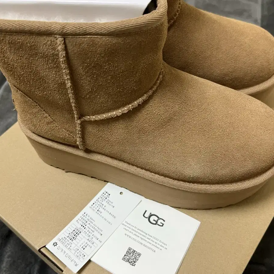 정품) ugg 클래식 미니 플랫폼 부츠 체스트넛 5W