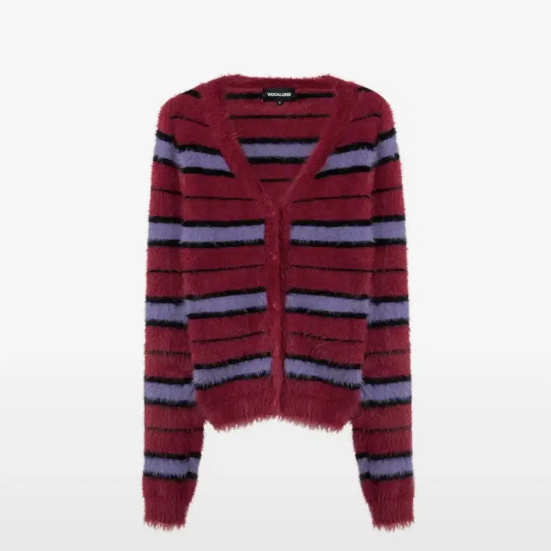 우알롱 stripe brushed cardigan 가디건