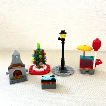 레고 레고 부품 벽난로 크리스마스 트리 가로등