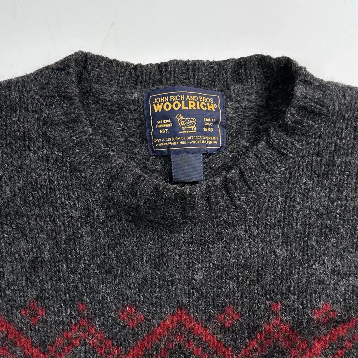 Woolrich Nordic Pattern Wool Sweater