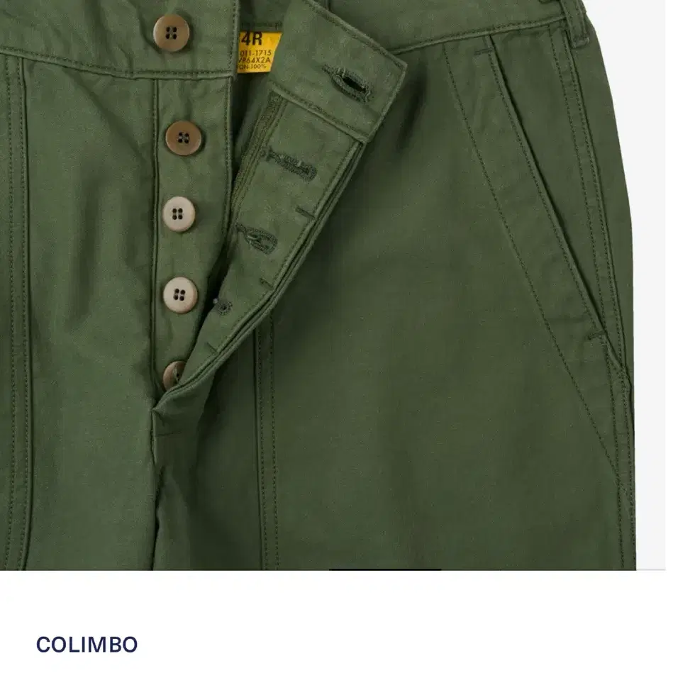 colimbo 50's army utility shorts 32