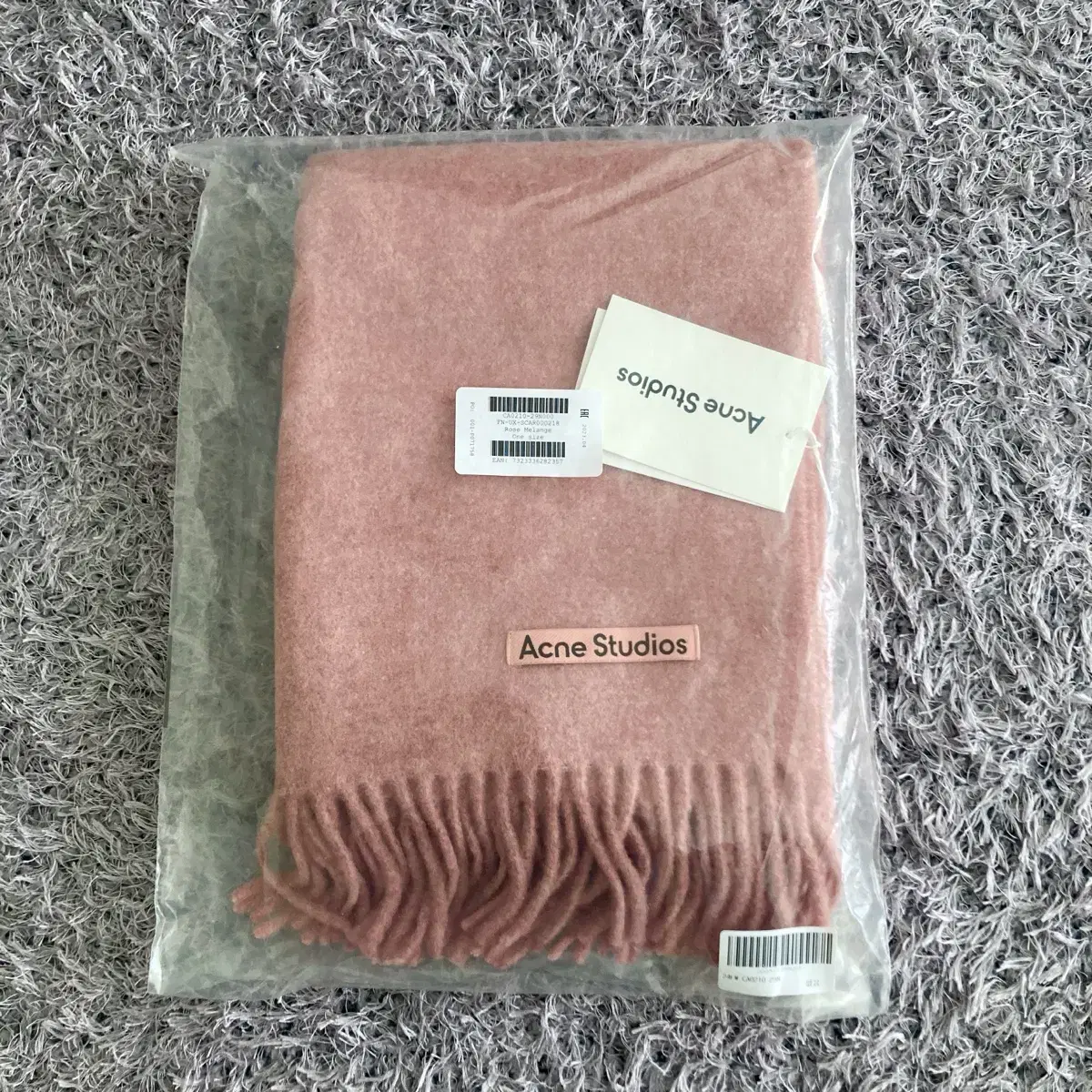 [New Products] Acne Studios Wool Scarf Narrow Rose Melange