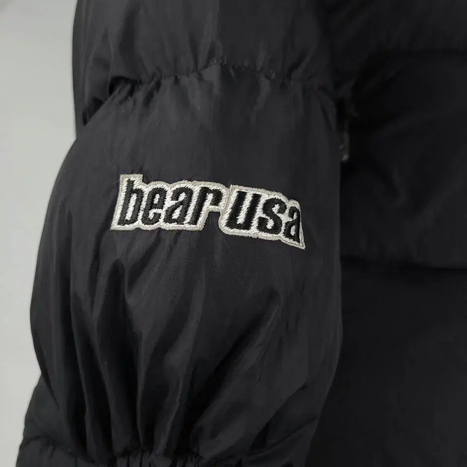 BEAR 베어 USA 90s 옐로우 블랙 배색 리버시블 나일론 오리털 덕