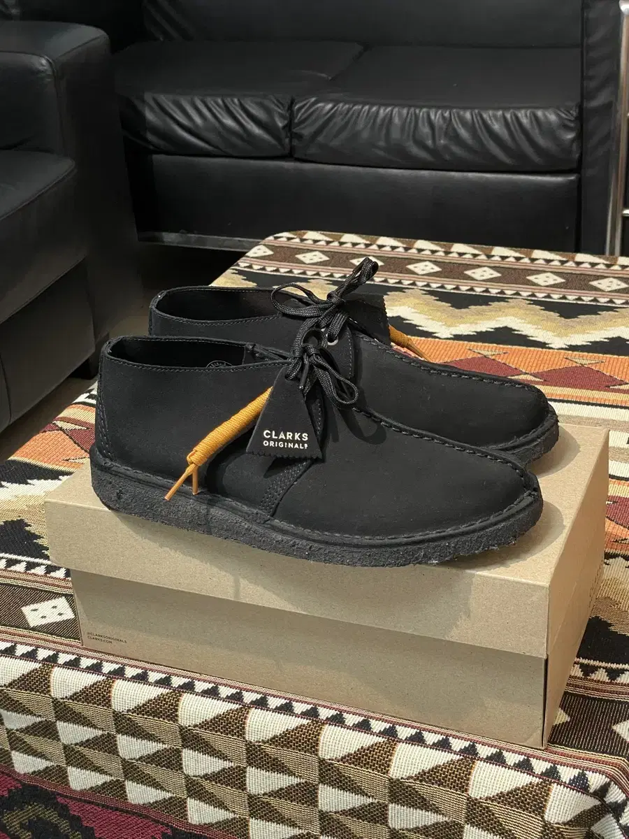 [280]Clarks Desert Trek Black Suede