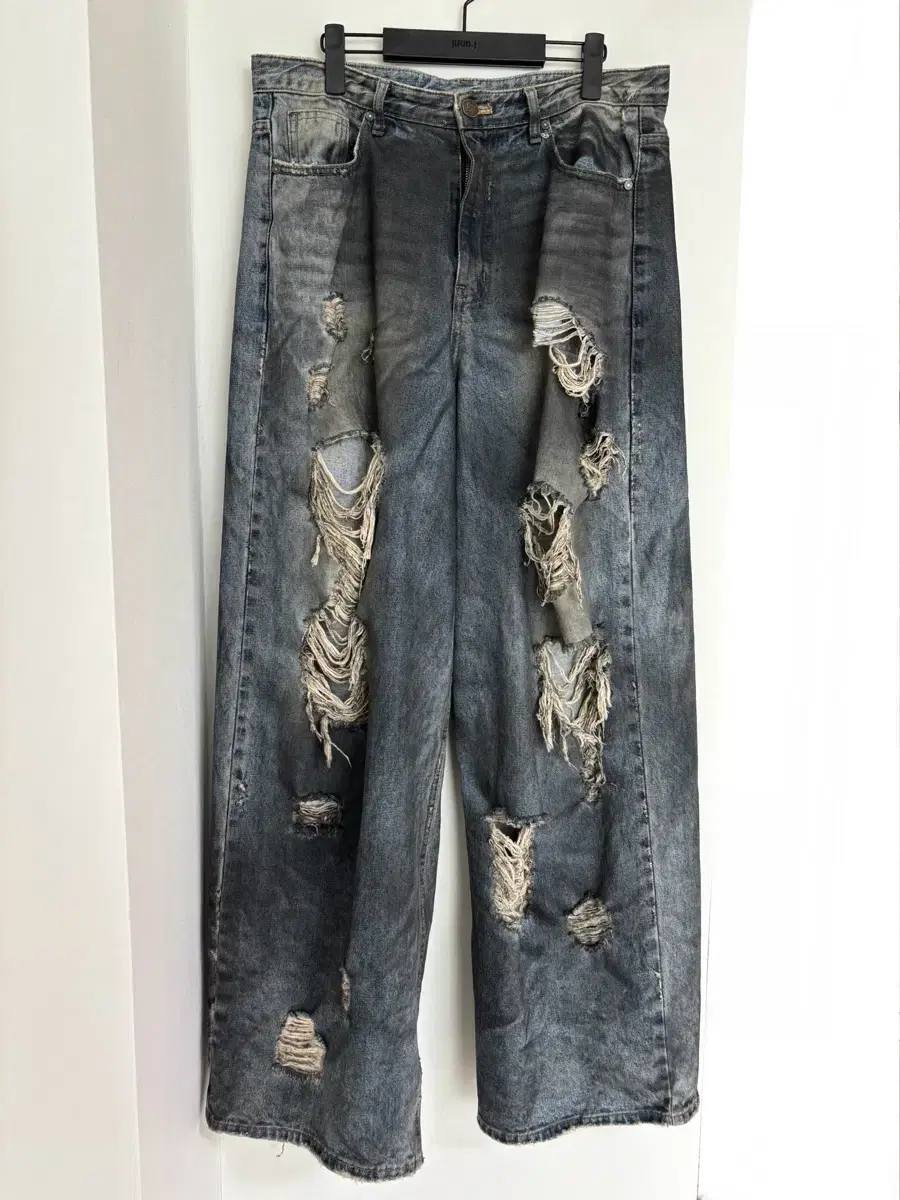 [XL] DNSR - Mad Destroyer Dirty Denim Pants Bloo