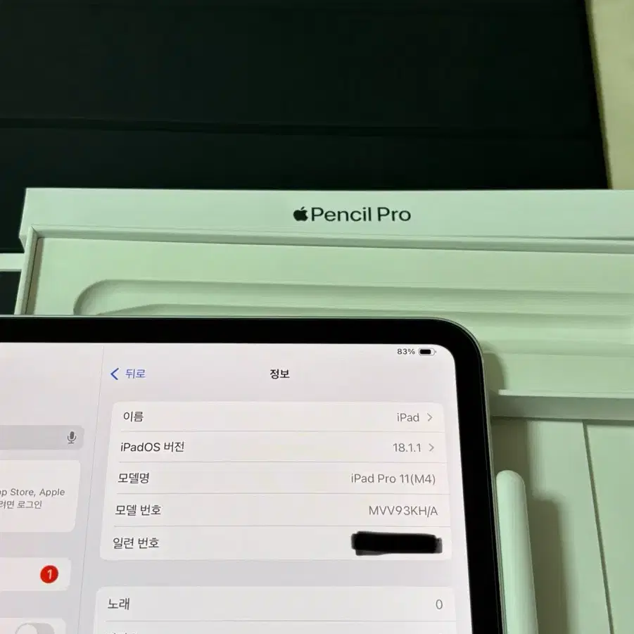( S급 ) 아이패드 프로 13인치 M4+정품애플펜슬 프로포함가격