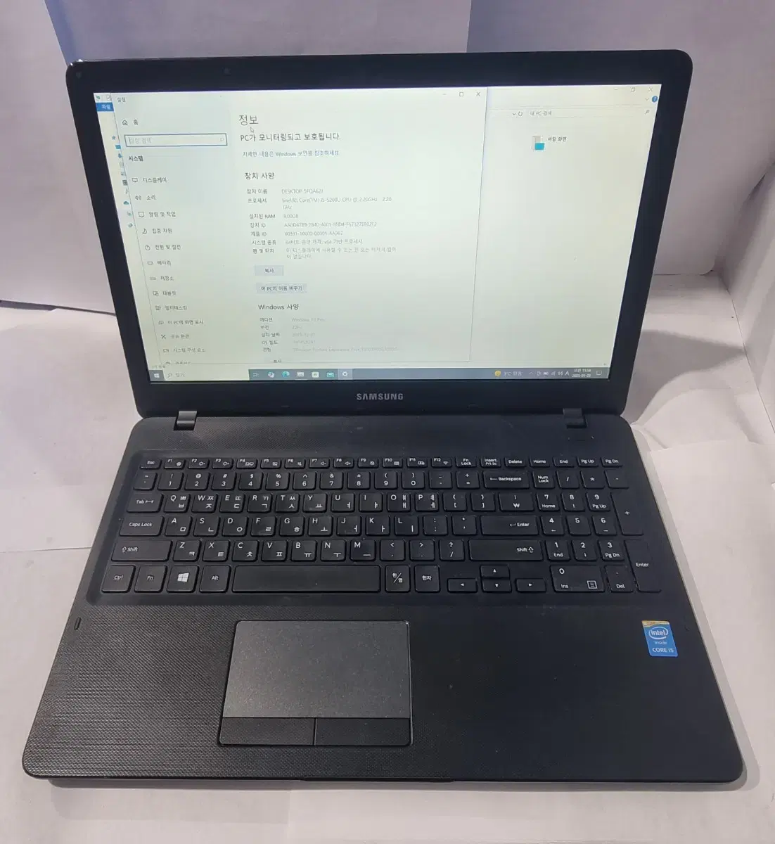 삼성노트북 i5 5200U 8G SSD 256G