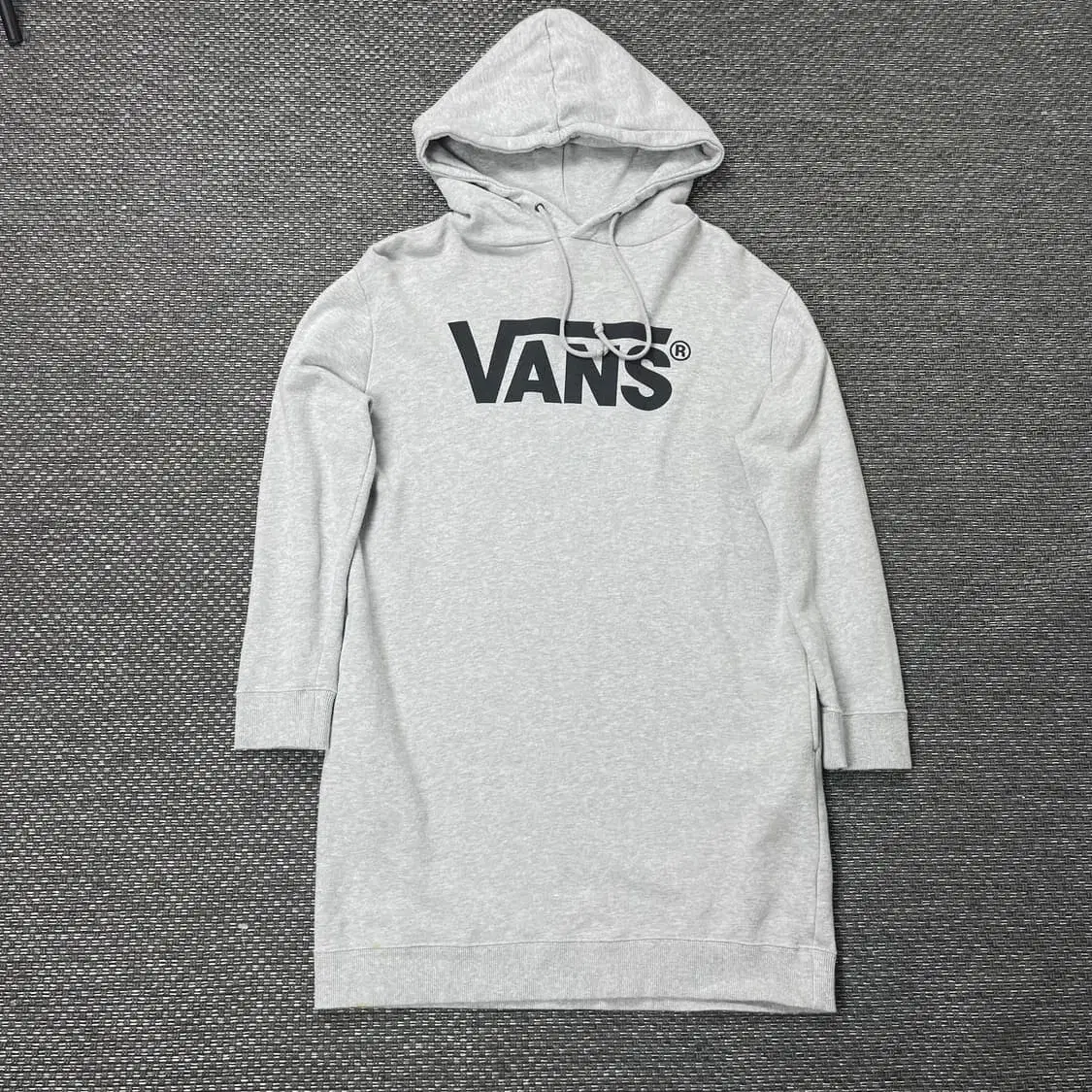 Vans 그레이 로고 프린팅 후드티